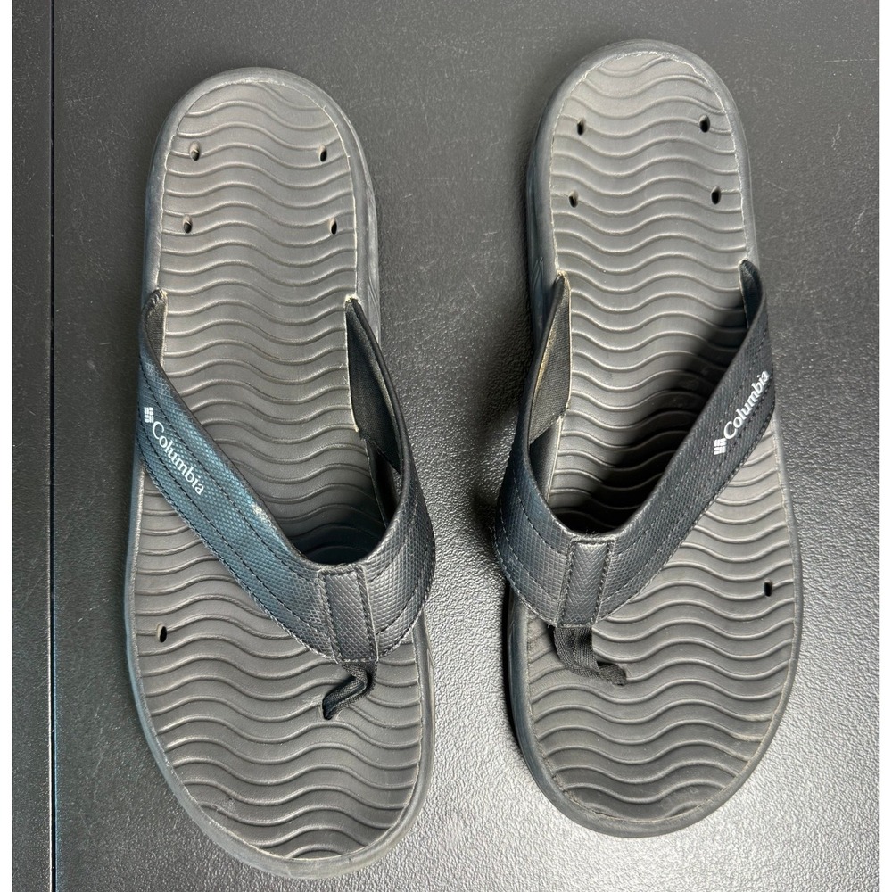 Columbia Mens Black Flip Flop Sandals Water Shoes YM5336-010 Size 12 - Picture 3 of 8